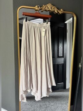 Chic Cream A-Line Women's Skirt